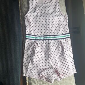 Janie and Jack Pink Polka Dot One Piece sun suit Girl size 5 NWT